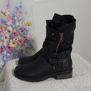 Carlos Santana Women's Moto Boot – Black